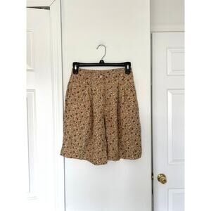 Vintage 80s London Fog Floral High Waisted Made in USA Rayon Shorts